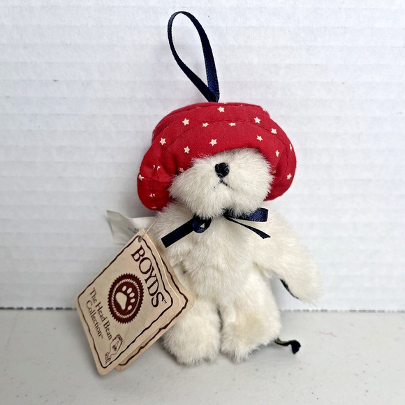 Boyds Bears Mini 4" Jane Plush Stuffed Animal Collectible Ornament Patriotic - Picture 6 of 11